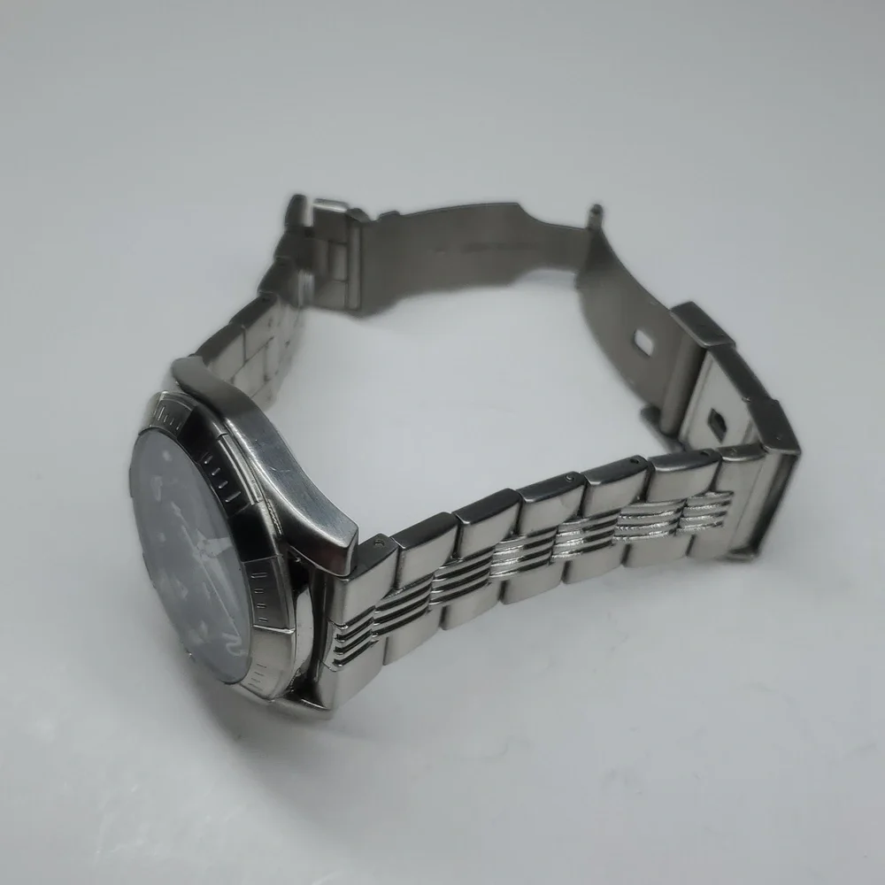 Fossil Watch ES2256 Chronograph Black Face Silver Stainless Steel Watch